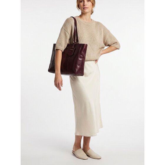 Burkely Fine Florence Borsa shopper Vera Pelle 36 cm Vano porta PC