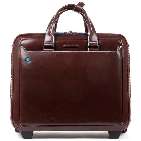 Piquadro Blue Square 2 ruote Trolley business Vera Pelle 37 cm Vano porta PC