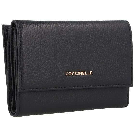 Coccinelle Portafoglio morbido in pelle metallizzata 14 cm