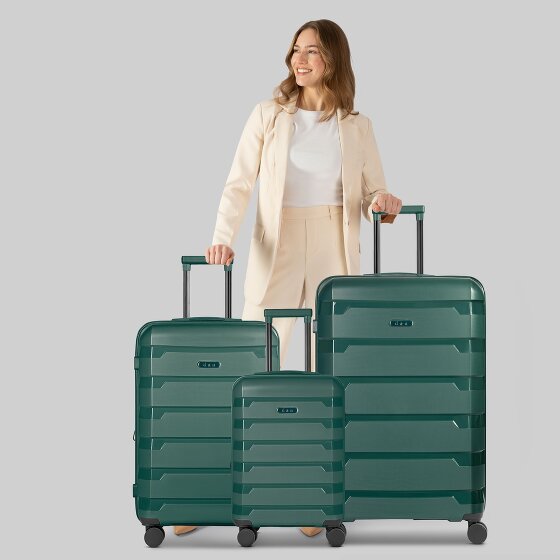 d&n South Dakota 4 ruote Set di valigie 3 pezzi con piega di espansione