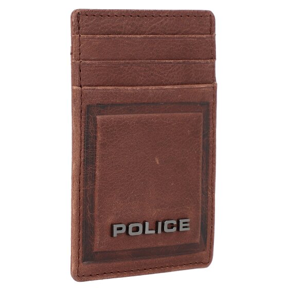 Police PT16-08536 Porta carte di credito in pelle da 7 cm con fermasoldi