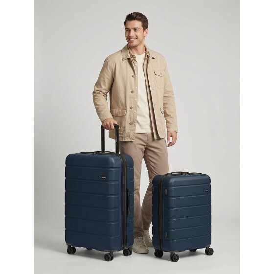 Saxoline Set di valigie Miami a 4 ruote S+L espandibile