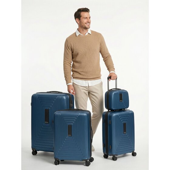 Redolz Set di valigie Essentials 14 a 4 ruote + beauty case 4 pezzi con piega elastica