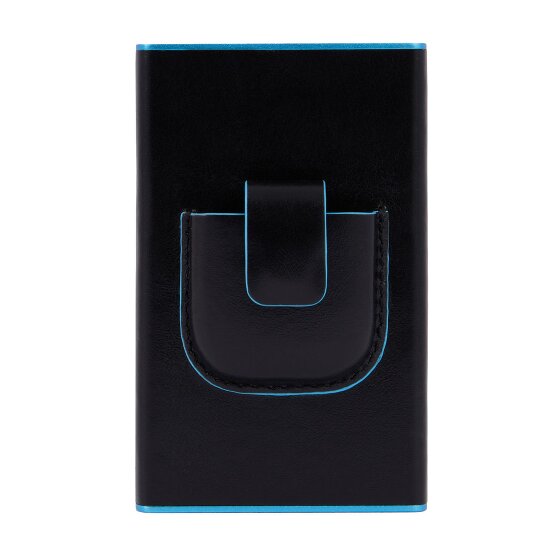 Piquadro Black Square Custodia per carta di credito Protezione RFID Pelle 6 cm