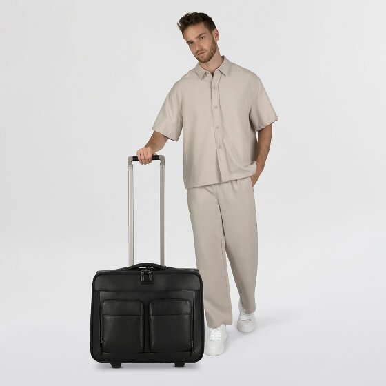 Piquadro Modus Special 2 ruote Carrello business Pelle 44 cm Scomparto per laptop