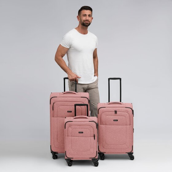 Redolz Essentials 12 THREE SET 4 ruote Set di valigie 3 pezzi con piega di espansione