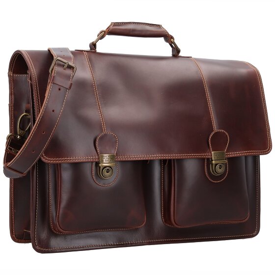 Buckle & Seam Cartella Nevada in pelle con scomparto per laptop da 42 cm