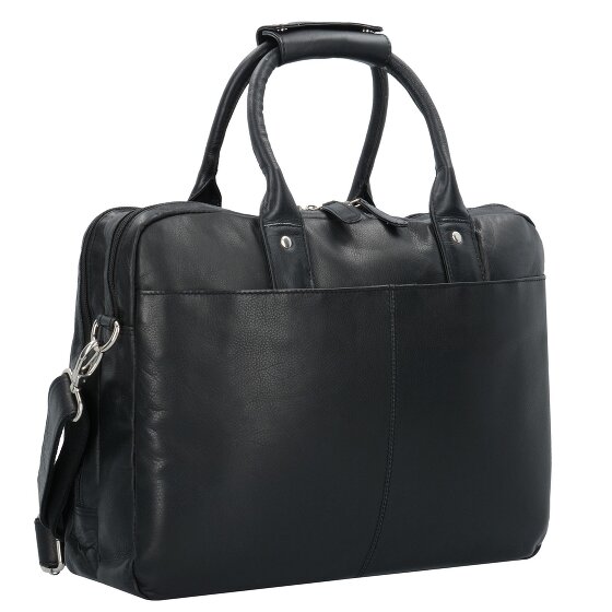 Dermata Cartella in pelle con scomparto per laptop da 39 cm