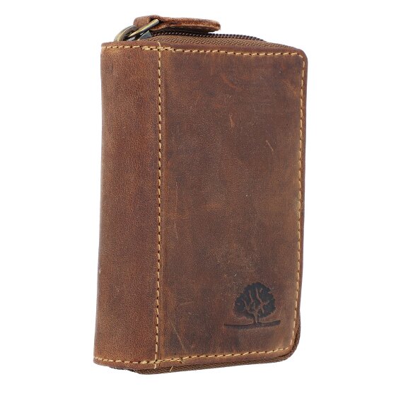 Greenburry Porta carte di credito vintage RFID in pelle 7,5 cm