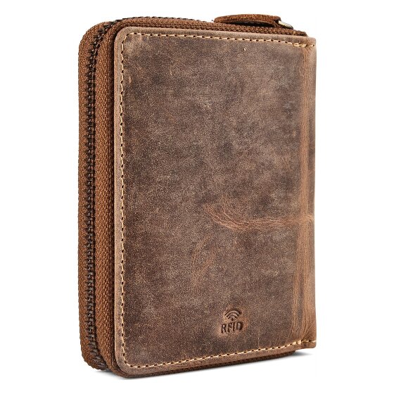 Greenburry Huntsman Portafoglio Protezione RFID Pelle 10 cm