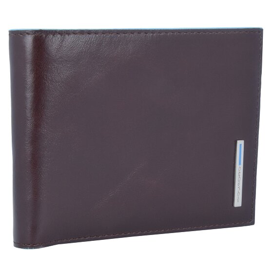 Piquadro Portafoglio quadrato in pelle blu 12,5 cm
