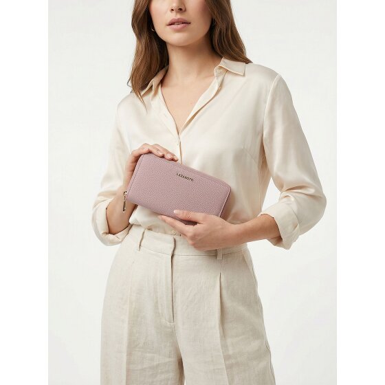 Lazarotti Bologna Leather XL Portafoglio con doppia zip in pelle RFID 20 cm