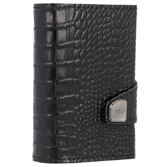 Tru Virtu Custodia per carte di credito Click & Slide Portafoglio RFID in pelle 6,5 cm
