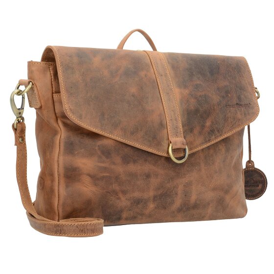 Greenburry Cartella vintage a tracolla zaino in pelle 35 cm