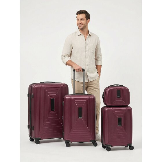 Redolz Set di valigie Essentials 14 a 4 ruote + beauty case 4 pezzi con piega elastica
