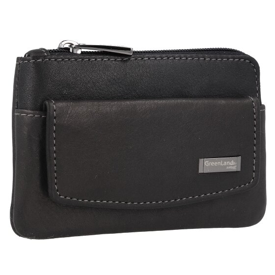 Greenland Nature Portachiavi in nappa nera RFID in pelle 11,5 cm