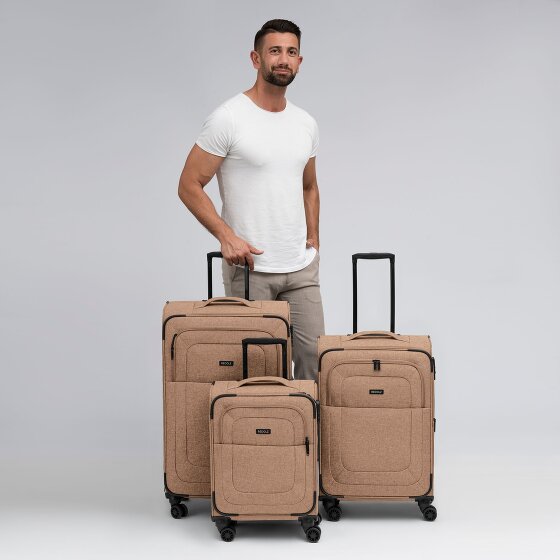 Redolz Essentials 12 THREE SET 4 ruote Set di valigie 3 pezzi con piega di espansione
