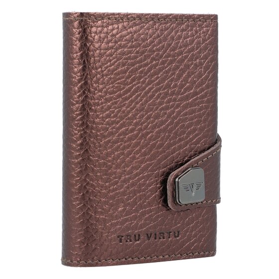 Tru Virtu Custodia per carte di credito RFID in pelle 6,5 cm