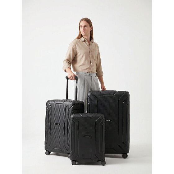 Redolz Set di valigie Essentials 15 a 4 ruote 3 pezzi con chiusura a tre punti