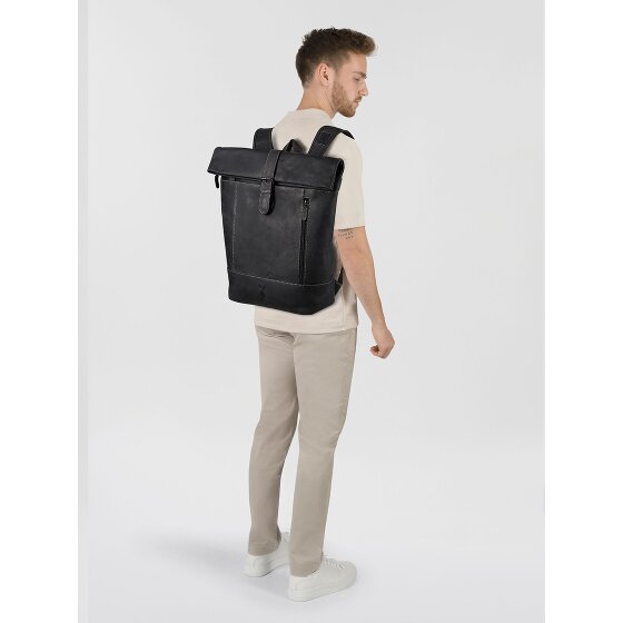 Jack Kinsky Baltimore 15 Zaino da lavoro Vera Pelle 43 cm Vano porta PC