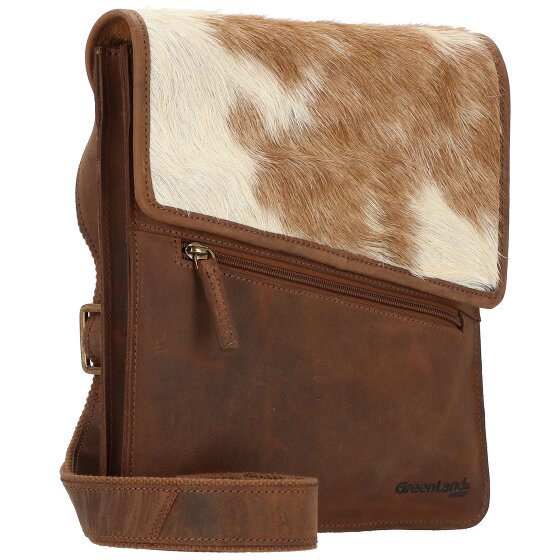 Greenland Nature Borsa a tracolla in pelle naturale combinata 26 cm