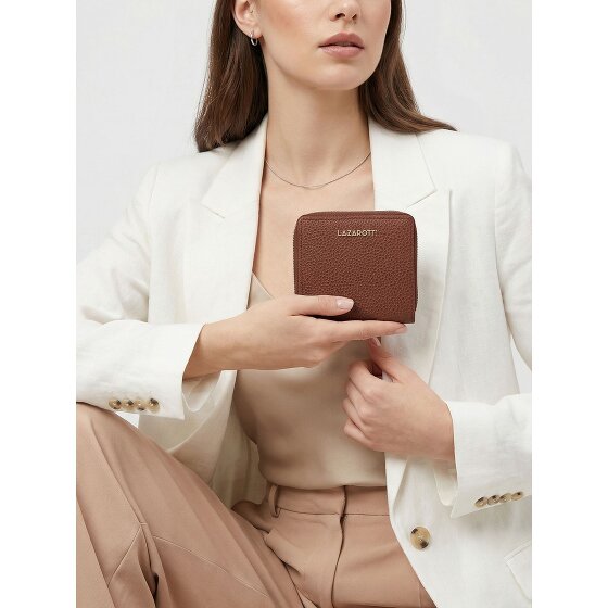 Lazarotti Bologna Portafoglio medio con zip in pelle 10 cm
