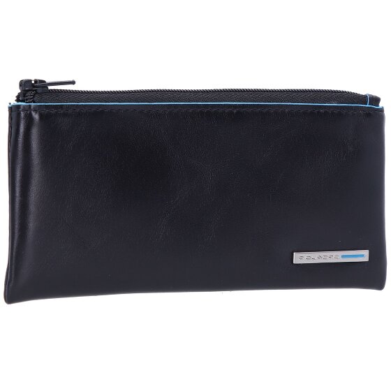 Piquadro Portachiavi quadrato blu in pelle 14 cm