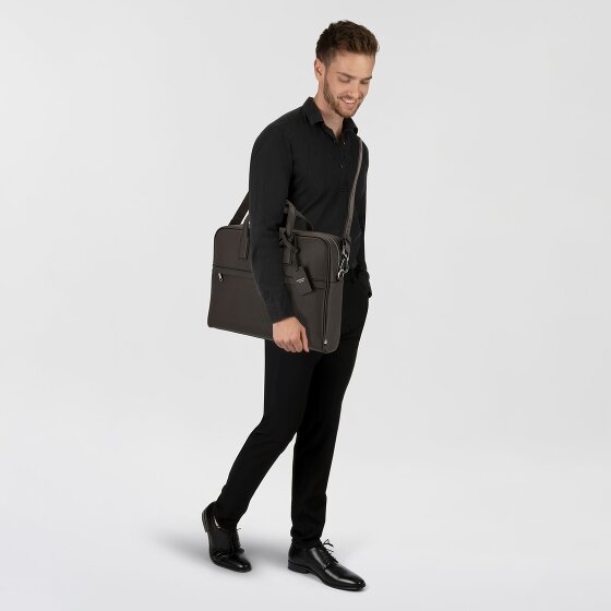 Boss Zair Valigetta Pelle 40 cm Scomparto per laptop