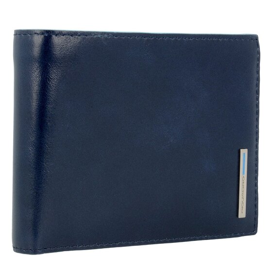 Piquadro Portafoglio quadrato in pelle blu 12,5 cm
