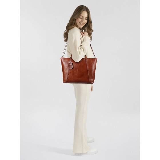 Burkely Fine Florence Borsa shopper Vera Pelle 37 cm Vano porta PC