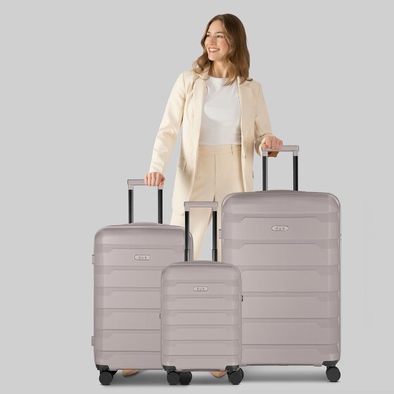 d&n South Dakota 4 ruote Set di valigie 3 pezzi con piega di espansione