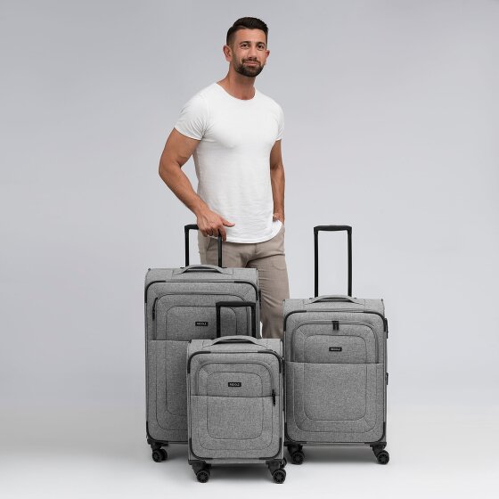 Redolz Essentials 12 THREE SET 4 ruote Set di valigie 3 pezzi con piega di espansione