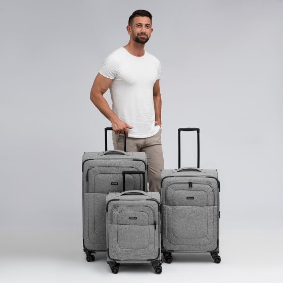 Redolz Essentials 12 THREE SET 4 ruote Set di valigie 3 pezzi con piega di espansione