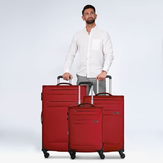 Worldpack Chicago 4 ruote Set di valigie 3 pezzi con piega di espansione
