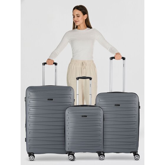 Benzi 5493 4 ruote Set di valigie 3 pezzi con piega di espansione