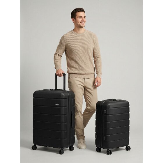 Saxoline Set di valigie Miami a 4 ruote S+L espandibile