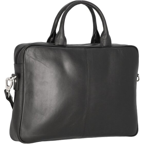 Dermata Cartella in pelle con scomparto per laptop da 39 cm