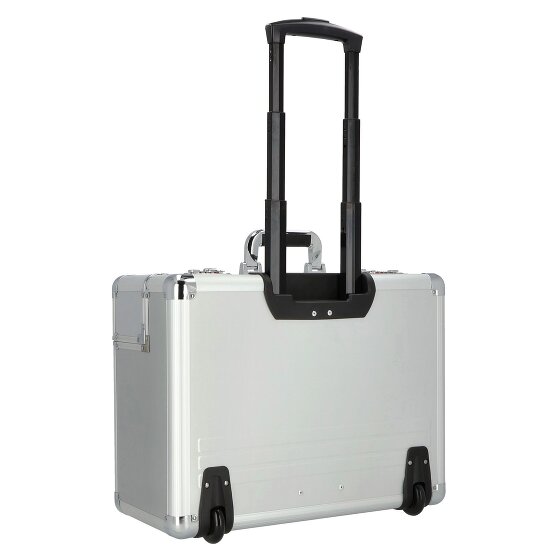 Dermata Trolley pilota a 2 ruote in alluminio, 48 cm, con scomparto per laptop
