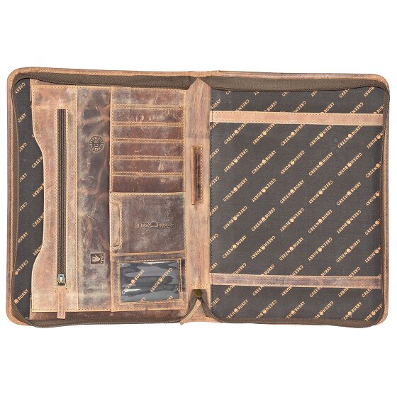 Greenburry Cartella ad anelli vintage in pelle 26 cm