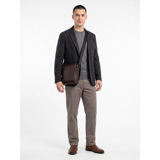 Jost Glasgow Borsa a tracolla S Protezione RFID Vera Pelle 23 cm