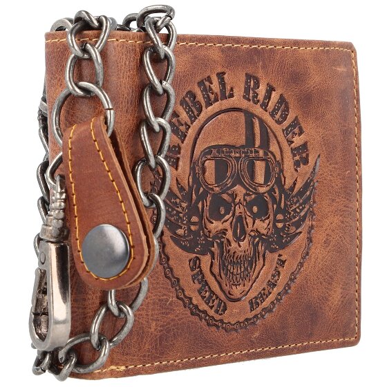 Greenburry Portafoglio Rebel Rider Biker in pelle 13 cm