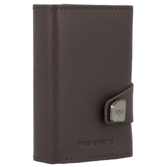 Tru Virtu Custodia per carte di credito Click & Slide Portafoglio RFID in pelle 6,5 cm