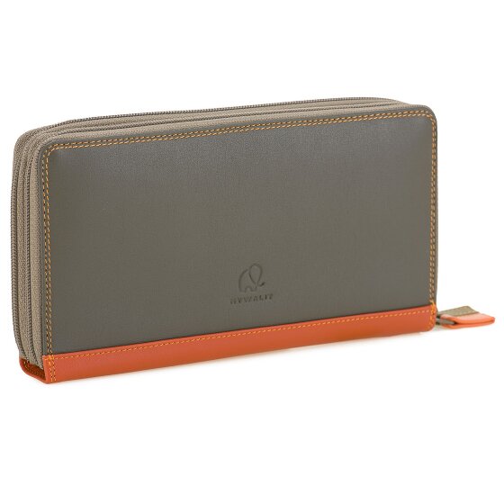 Mywalit Portafoglio grande in pelle con doppia zip 18 cm