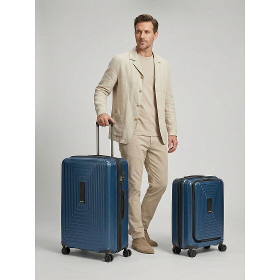 Redolz Set di valigie Essentials 14 a 4 ruote 2 pz. scomparto per laptop con piega elastica
