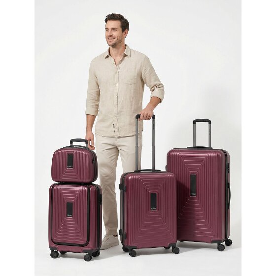 Redolz Set di valigie a 4 ruote Essentials14 Beautycase 4pcs con scomparto per laptop pieghevole ad espansione