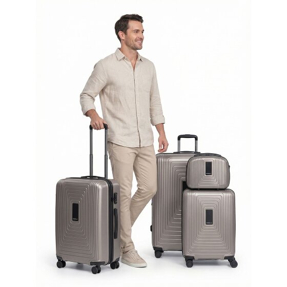 Redolz Set di valigie Essentials 14 a 4 ruote + beauty case 4 pezzi con piega elastica
