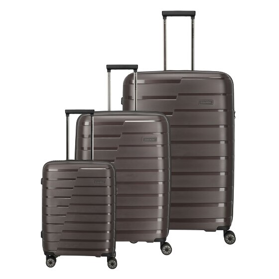 Travelite Air Base 4 ruote Set di valigie 3 pezzi con piega di espansione