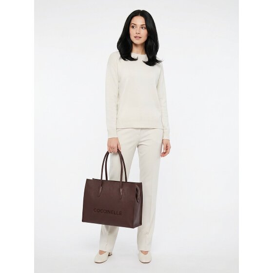 Coccinelle Myrtha Borsa a spalla Vera Pelle 40 cm Vano porta PC
