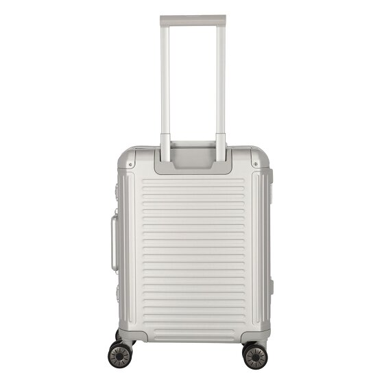 Travelite Next Trolley cabina a 4 ruote in Alluminio, 55 cm, scomparto per laptop
