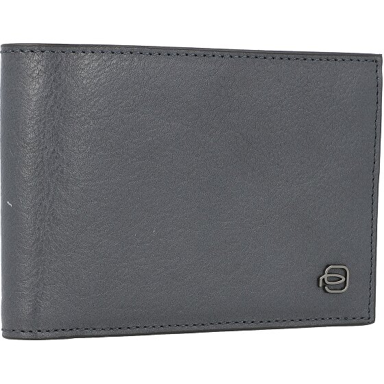 Piquadro Portafoglio quadrato nero RFID in pelle 12,5 cm